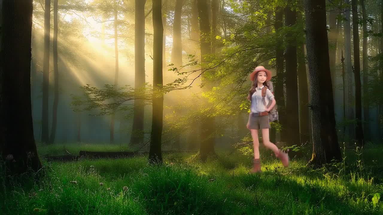 An AI video editing before-and-after style transfer example